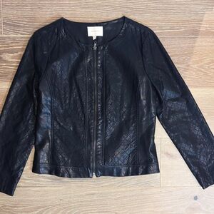 Skies Are Blue Black Leather Jacket